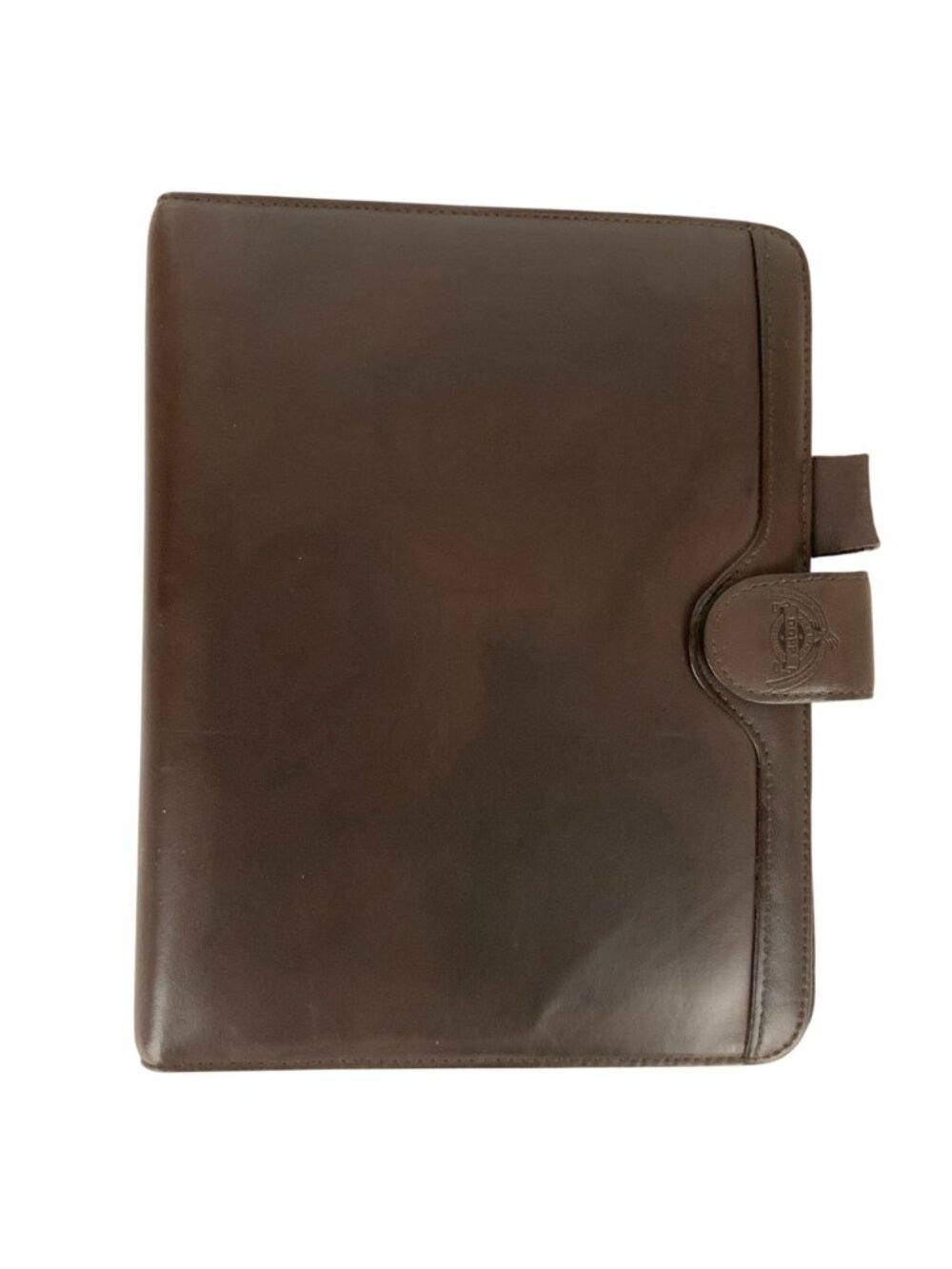 Dopp Genuine Leather Brown Planner Organizer With Snap Closure and Inserts